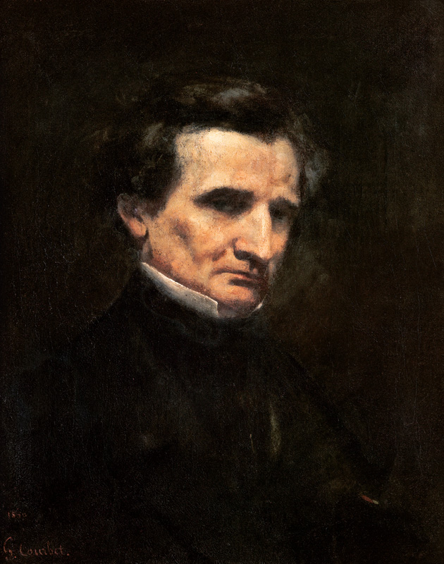 Portrait of Hector Berlioz (1803-1869) a Gustave Courbet