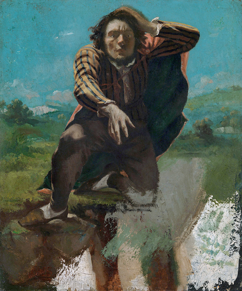 Self-Portrait (The Man Made Mad by Fear) a Gustave Courbet