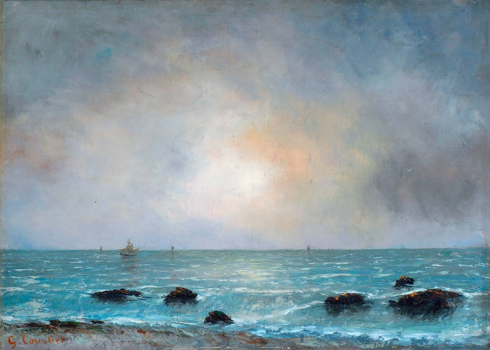 Sonnenaufgang am Meer a Gustave Courbet