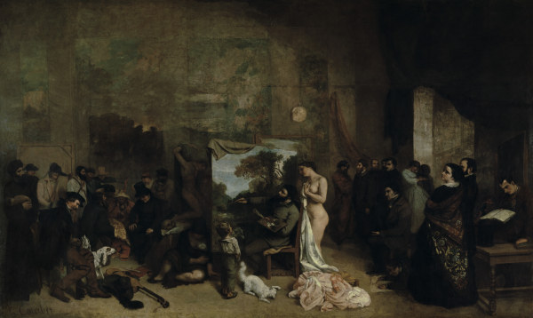 Courbet / L Atelier / 1855 a Gustave Courbet