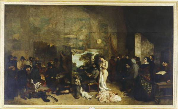 Courbet / L''Atelier / 1855 a Gustave Courbet