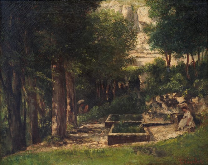 The Spring in Fouras (A painter and his model) a Gustave Courbet