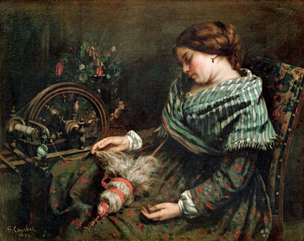 The sleeping spinner,1853 Canvas Musee F a Gustave Courbet