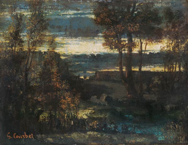 Evening Landscape a Gustave Courbet