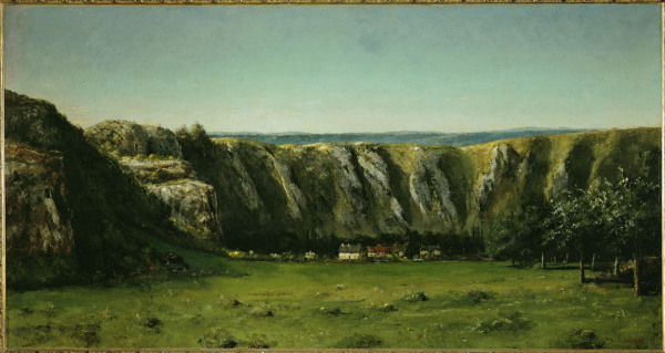 Landscape near Flagey a Gustave Courbet