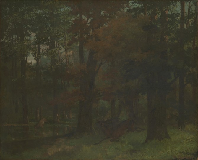 In the Forest a Gustave Courbet