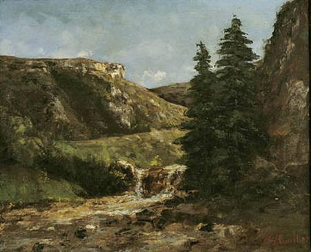 Landscape near Ornans a Gustave Courbet