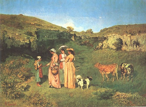 Le's demoiselles de village a Gustave Courbet
