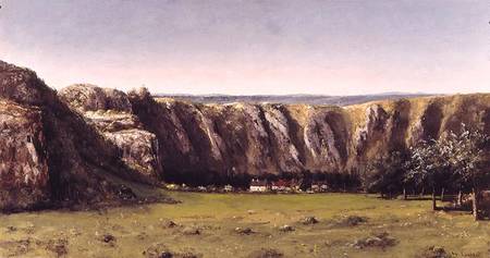 Rocky landscape near Flagey a Gustave Courbet