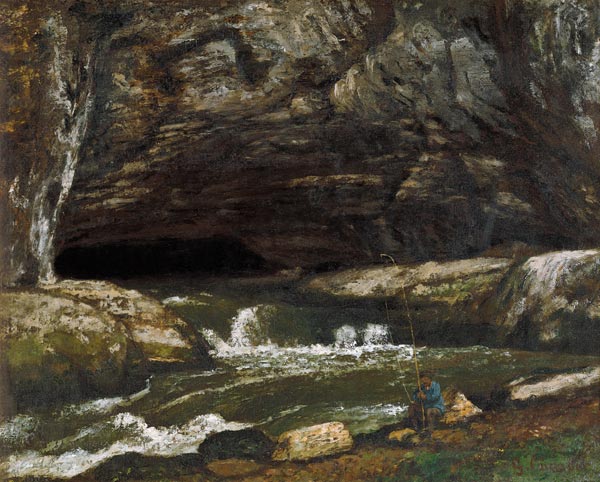 The Source of the Loue or La Grotte Sarrazine a Gustave Courbet