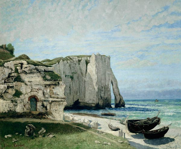 Cliff at Etretat a Gustave Courbet