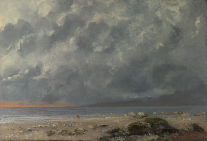 Beach Scene a Gustave Courbet