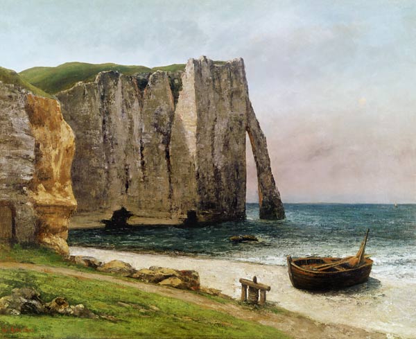The Cliffs at Etretat a Gustave Courbet