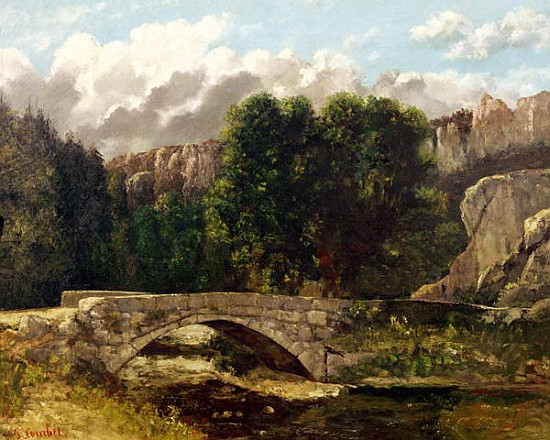 The Pont de Fleurie, Switzerland a Gustave Courbet