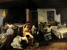 The toilet of the bride. a Gustave Courbet