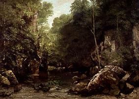The woods brook (Le ruisseau envelope) a Gustave Courbet