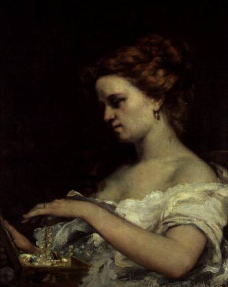 A Woman with Jewellery a Gustave Courbet