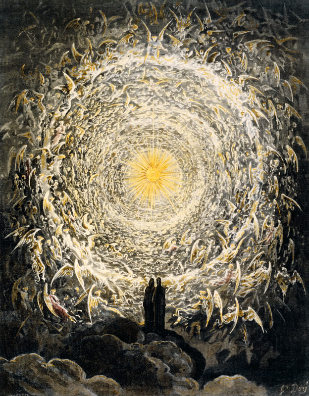 Illustration zum Paradiso, 31. Gesang, Vers 1–3 a Gustave Doré