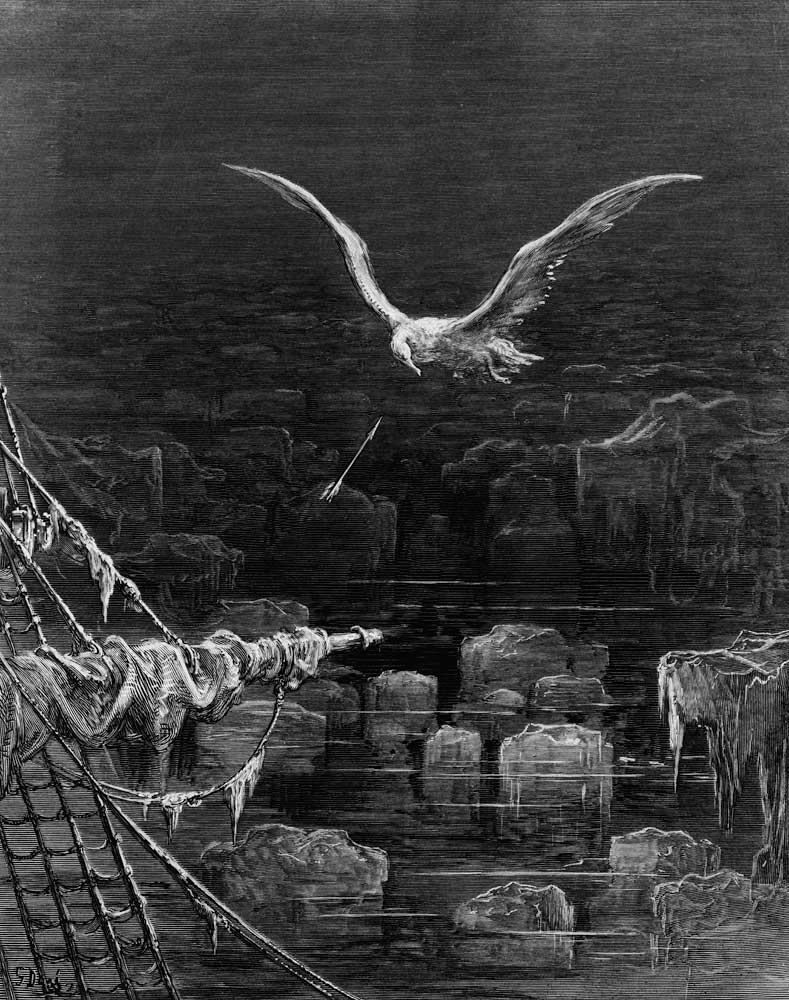The albatross is shot the Mariner, scene from ''The Rime of the Ancient Mariner''S.T. Coleridge, S.T a Gustave Doré