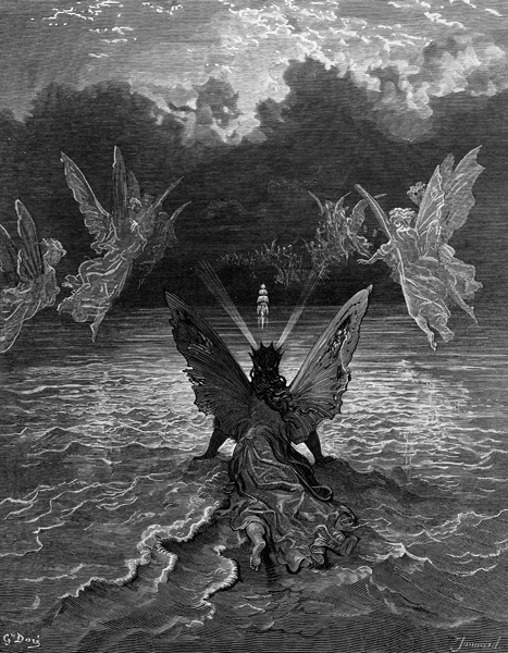 The ship continues to sail miraculously, moved by a troupe of angelic spirits, scene from ''The Rime a Gustave Doré
