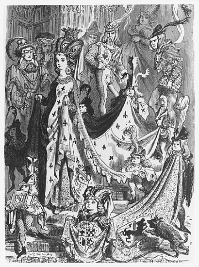 A queen, illustration from ''Les Contes Drolatiques'' Honore de Balzac (1799-1850) a Gustave Doré