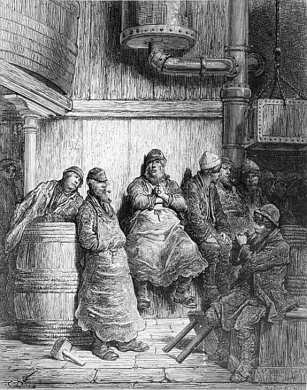 Brewers at Rest, from ''London, a Pilgrimage'', written by William Blanchard Jerrold (1826-94) & ; e a Gustave Doré