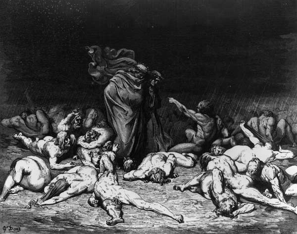 Dante and Virgil in Hell, illustration from ''The Divine Comedy'' a Gustave Doré