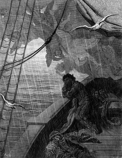 The rain begins to fall, scene from ''The Rime of the Ancient Mariner'' S.T. Coleridge,S.T. Coleridg a Gustave Doré