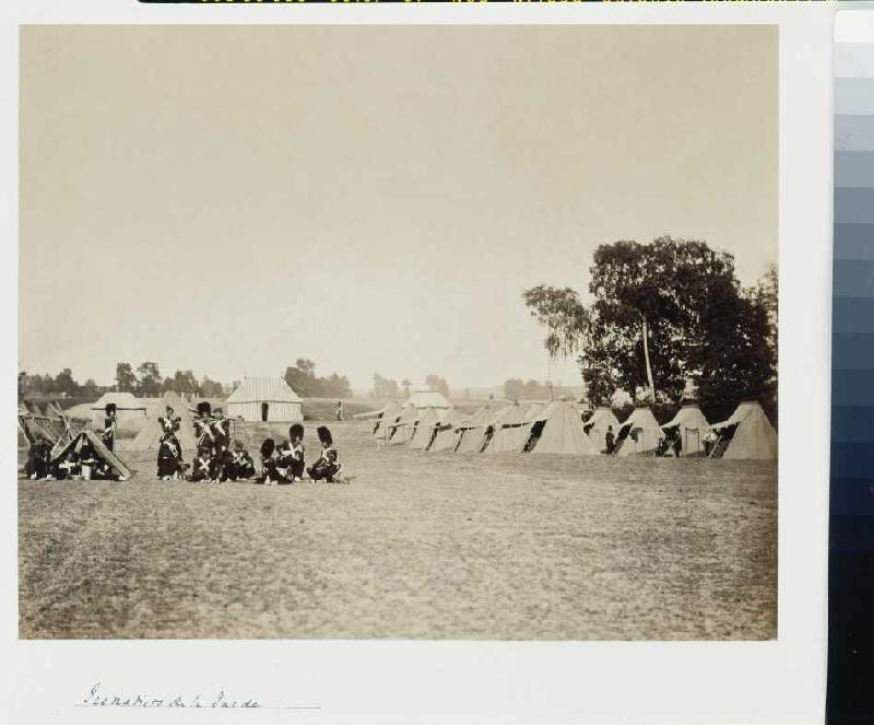 Manöver in Châlons-sur-Marne: 'Grenadiers de la Garde' a Gustave Le Gray
