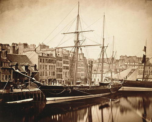 The Imperial Yacht 'La Reine Hortense' at Le Havre, 1856 (sepia photo) a Gustave Le Gray