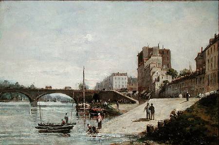 The Seine and the Port of Courbevoie a Gustave Mascart