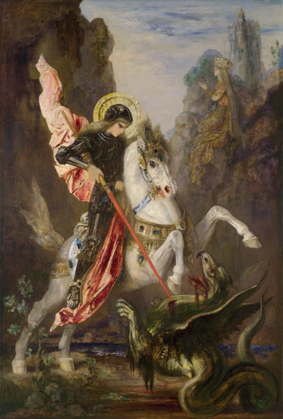 Saint George and the Dragon a Gustave Moreau