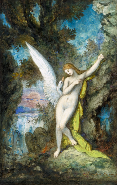 Leda and the Swan a Gustave Moreau
