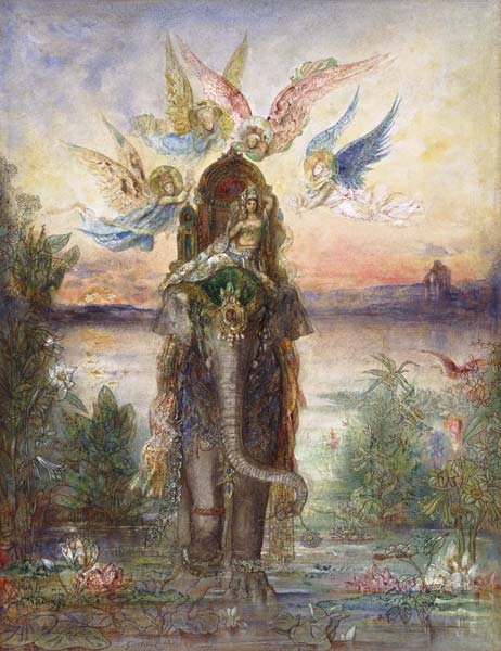 The Sacred Elephant (Péri) a Gustave Moreau