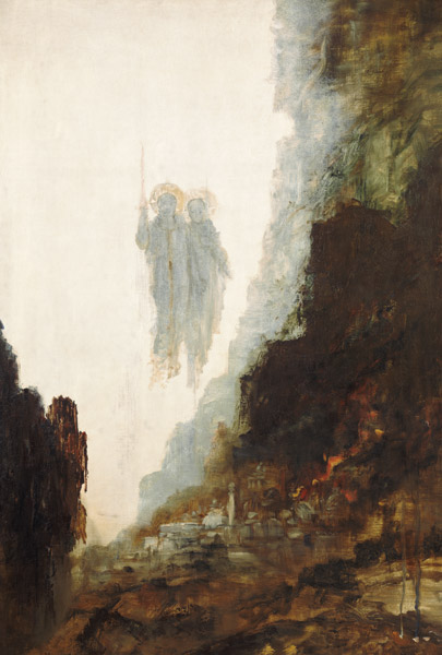 The angels of Sodom (detail) a Gustave Moreau
