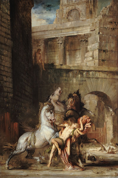The horses of the Diomedes. a Gustave Moreau