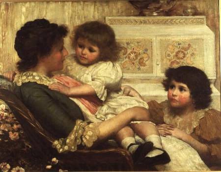 The Artist's Wife and her Two Daughters a H. Marriott Paget