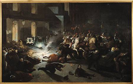 The Attempted Assassination of Emperor Napoleon III (1808-73) by Felice Orsini (1819-59) on the 14th a H. Vittori Romano
