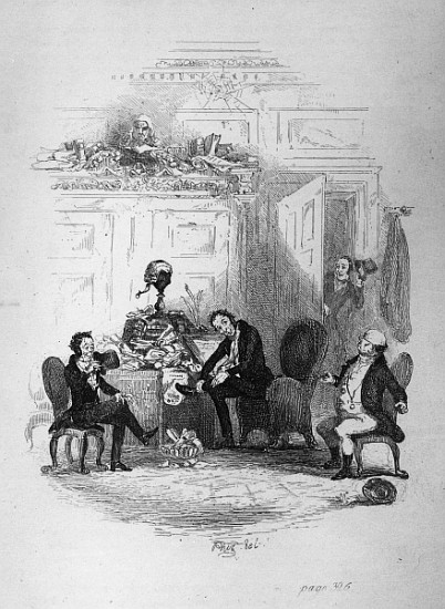 The First Interview with Mr. Serjeant Snubbin, illustration from ''The Pickwick Papers'' Charles Dar a Hablot Knight (Phiz) Browne