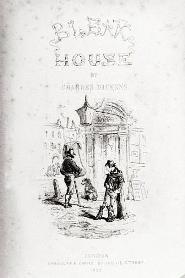 Title page of ''Bleak House'' Charles Dickens (1812-70) published by  1853 a Hablot Knight (Phiz) Browne