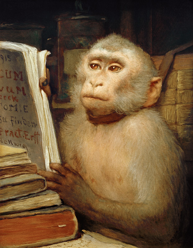 “Lesender Affe” a Haeckel Ernst