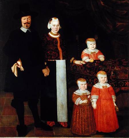 Portrait of a Hamburg Family a Hamburg Master