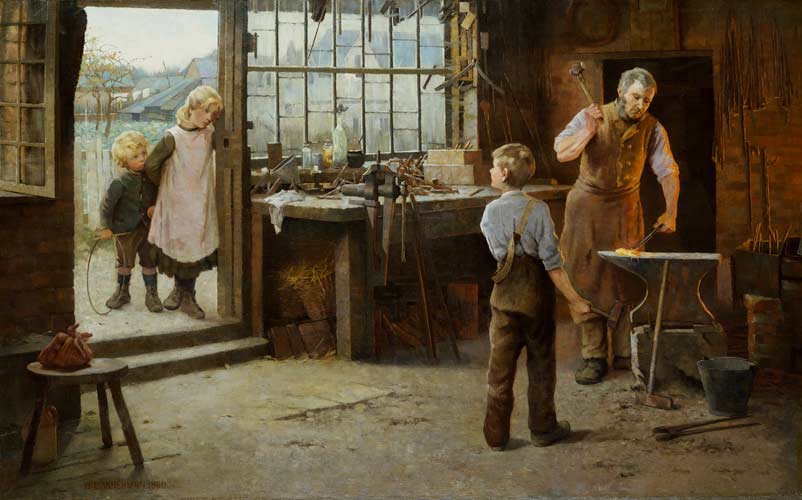 His first working day a Hamlet Bannerman
