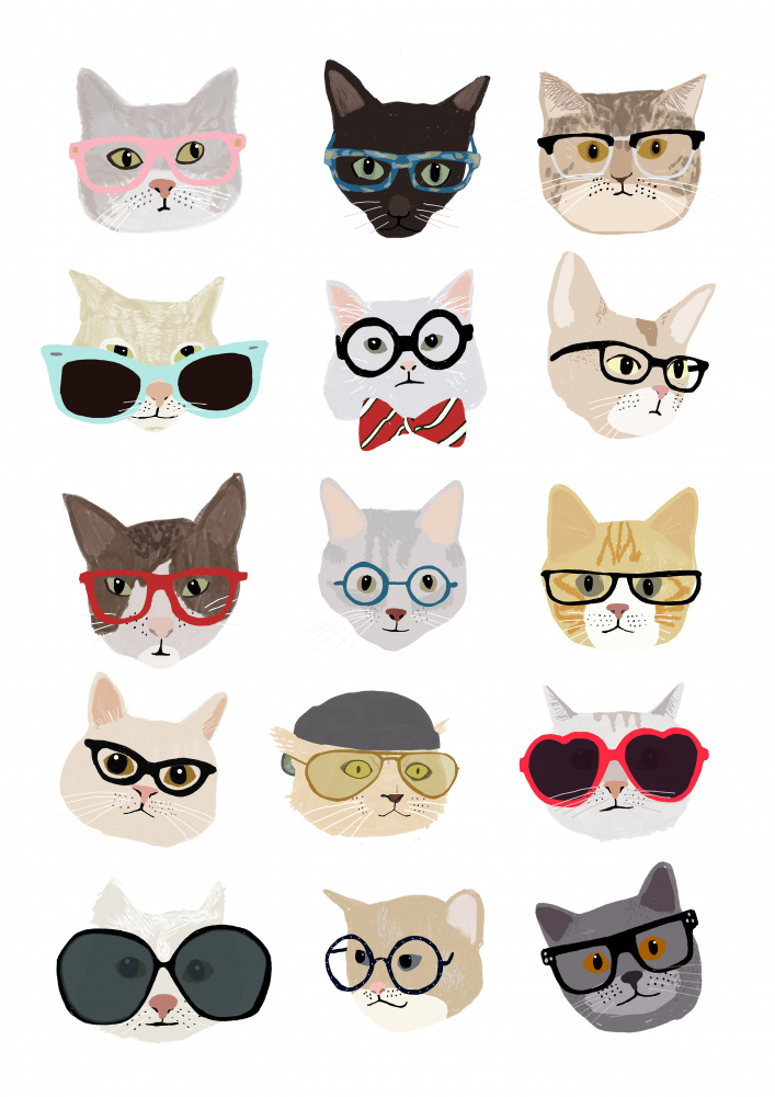 Cats With Glasses a Hanna Melin