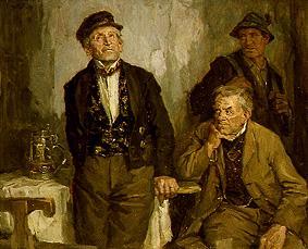 Three men in the tavern a Hans Best