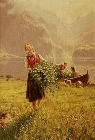 Spring in the fiord. a Hans Dahl