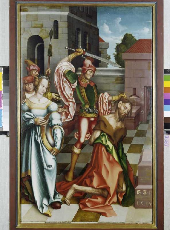 The decapitation of Johannes of the Täufers. a Hans Fries