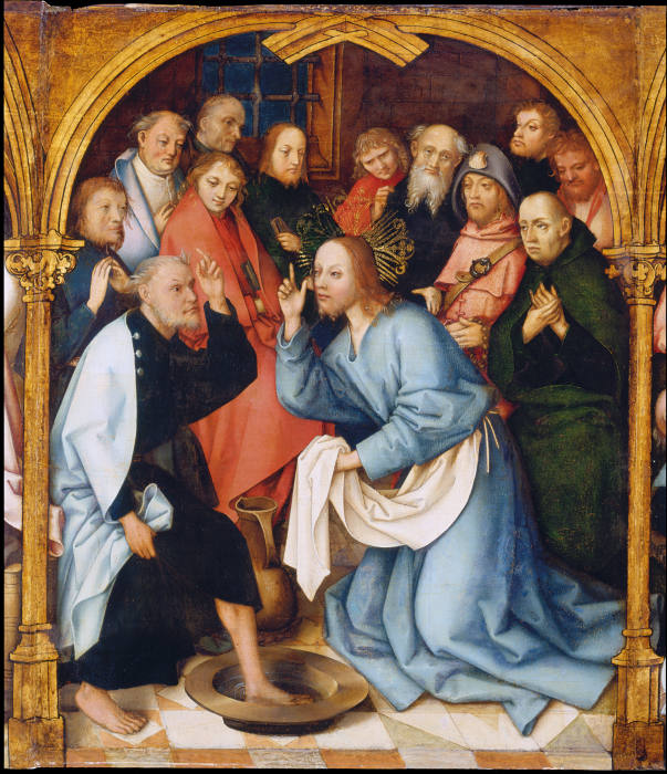 Christ Washing St Peters Feet a Hans Holbein d. Ä.