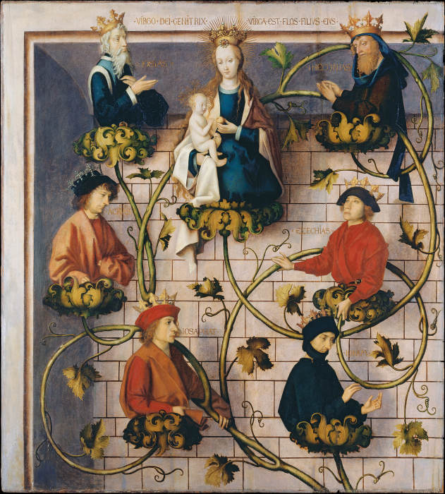 High Altar of the Dominican Church in Frankfurt:
Tree of Jesse a Hans Holbein d. Ä.