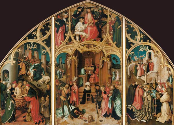 Basilikatafel San Paolo fuori Le mura with scenes from the life of St. Paul a Hans Holbein il vecchio